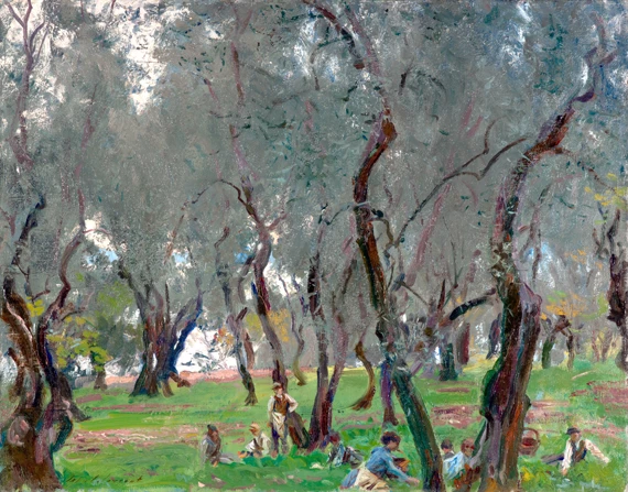 The Olive Grove 1910 by John Singer Sargent, oil painting reproduction on canvas The Olive Grove 1910