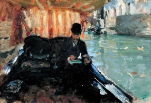 Ramón Subercaseaux In a Gondola 1880