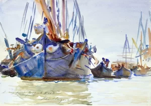 Italian Sailing Vessels at anchor