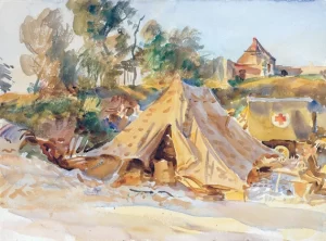 Camp With ambulance 1918