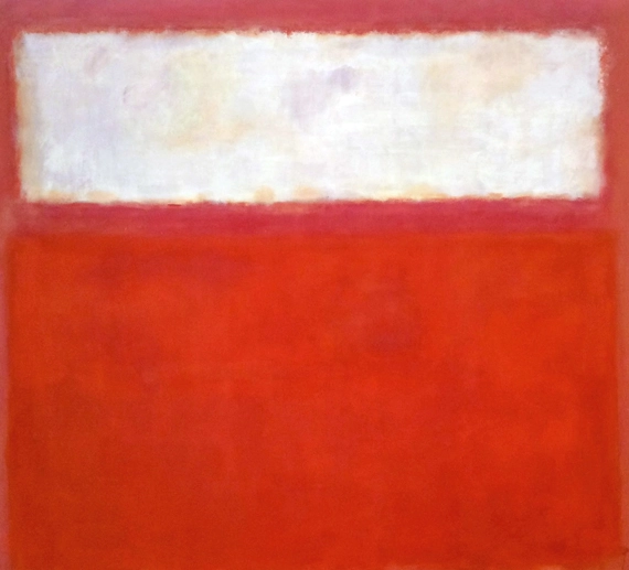 Untitled ( Pink And White Over Red), 1957
