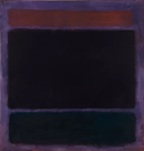 Untitled (Rust, Blacks On Plum)