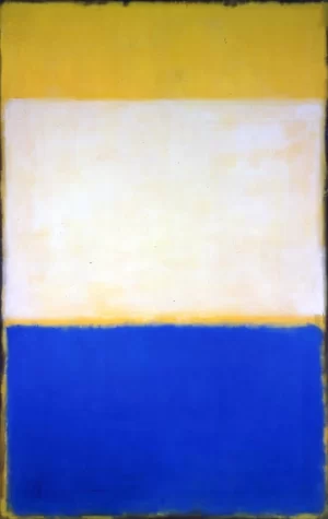 No. 6 (Yellow, White, Blue Over Yellow On Gray)