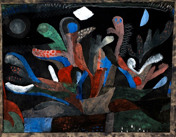 Picture Of A Garden In Dark Colours
