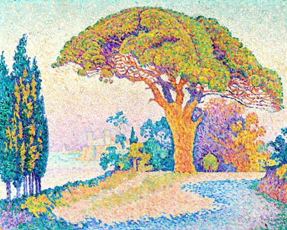 Le Pin De Bertaud by Paul Signac, oil painting reproduction on canvas Le Pin De Bertaud