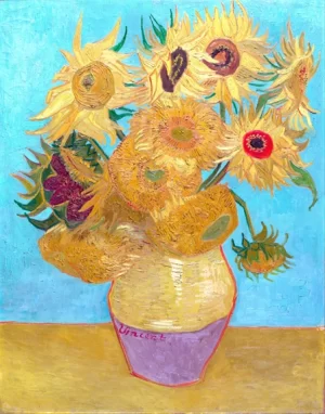 Sunflowers - Vase With Twelve Sunflowers