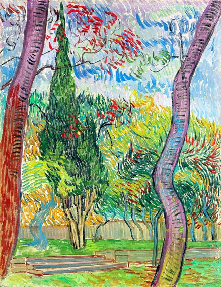 Parc De L’hôpital Saint-Paul by Vincent Van Gogh, oil painting reproduction on canvas Parc De L'hôpital Saint-Paul