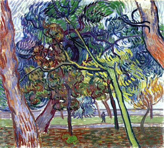 Pine Trees In The Garden Of The Asylum by Vincent Van Gogh, oil painting reproduction on canvas Pine Trees In The Garden Of The Asylum