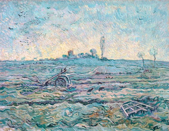 Snow Covered Field With A Harrow (After Millet)