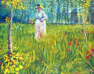 Femme Dans Un Jardin