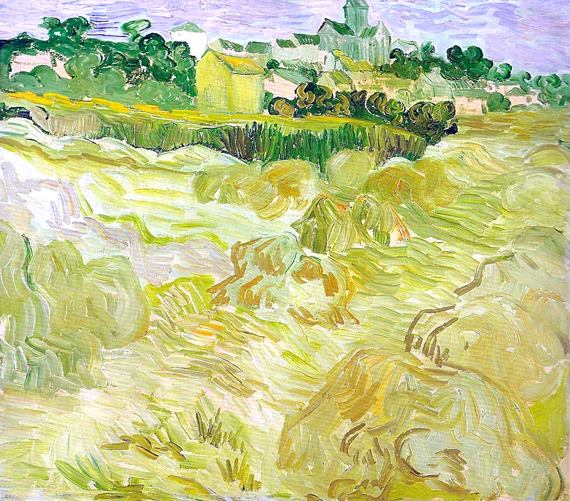 Wheat Fields With Auvers In The Background