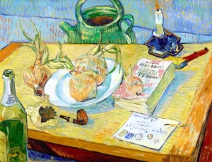Still Life With A Plate Of Onions 1889