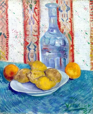 Carafe And Dish With Citrus Fruit