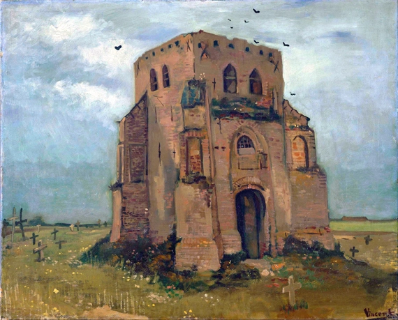 The Old Church Tower At Nuenen (The Peasants Churchyard) 1885