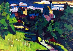 Ansicht Mit Burg, Kirche Und Eisenbahn (1909)