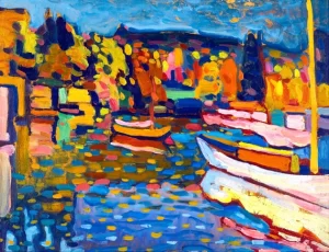Studie Für Herbstlandschaft Mit Booten (Study For Autumn Landscape With Boats)