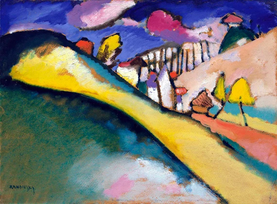 Studie Für Landschaft (Dünaberg) by Wassily Kandinsky, oil painting reproduction on canvas Studie Für Landschaft (Dünaberg)