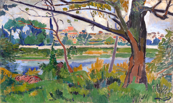 The Seine at Chatou by André Derain, oil painting reproduction on canvas The Seine at Chatou