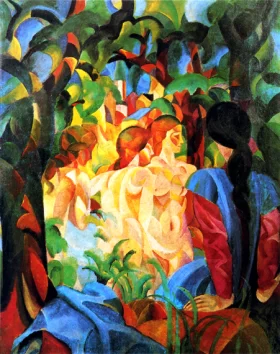 Bathing Girls With The Town In The Background), 1913