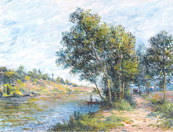 The Road to Veneux and the Side of the Hill 1881