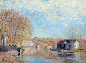 Les Hautes Eaux à Moret-Sur-Loing 1879