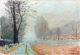 Route à Louveciennes, Le Matin