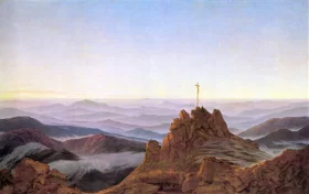 The cross on top of the rocks