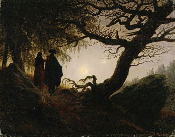 Man and Woman Contemplating the Moon 1824