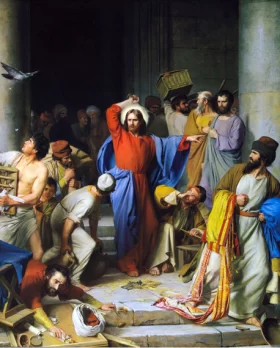 Jesus Casting Out The Money Changers At The Temple