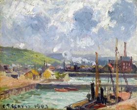 Darse de PêChe et Bassin duquesne, Dieppe, Temps Gris Lumineux 1902