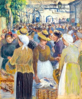 Marché à La Volaille à Gisors 1890