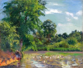 Canards Sur L'ÉTang de Montfoucault 1874