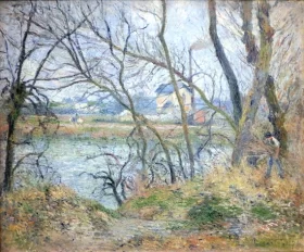 Bords de L'Oise, PrèS de Pontoise, Temps Gris 1878