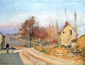 The Road To Osny at Pontoise, Hoar Frost, 1873