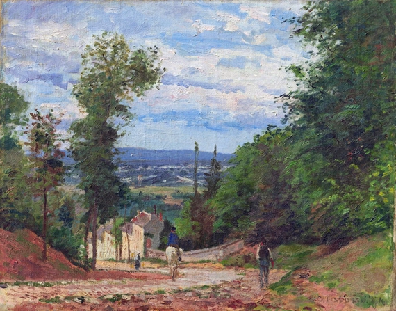 La Route de Marly, Louveciennes by Camille Pissarro, oil painting reproduction on canvas La Route de Marly, Louveciennes