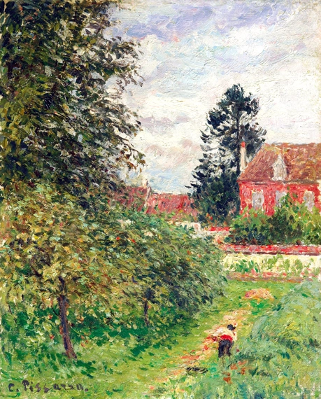 The “Englishman’S House,” Eragny, 1902 by Camille Pissarro, oil painting reproduction on canvas The “Englishman’S House,” Eragny, 1902