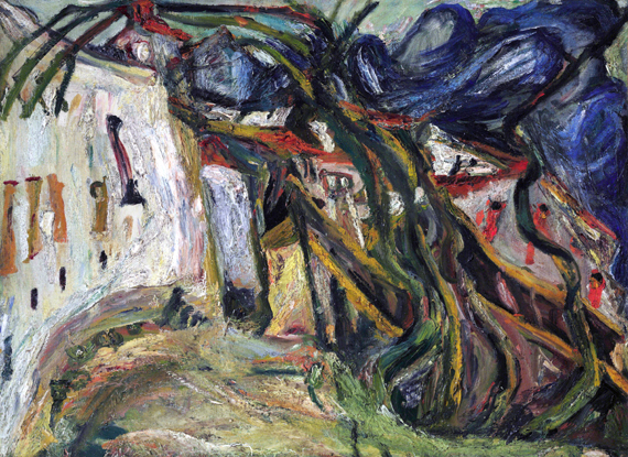Landscape, Céret 1922 by Chaïm Soutine, oil painting reproduction on canvas Landscape, Céret 1922