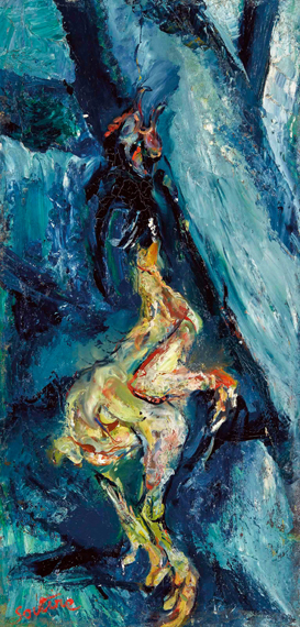 Le poulet sur fond bleu 1925