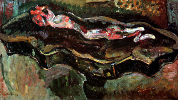 Rabbit flayed on a Napoleon III table 1918
