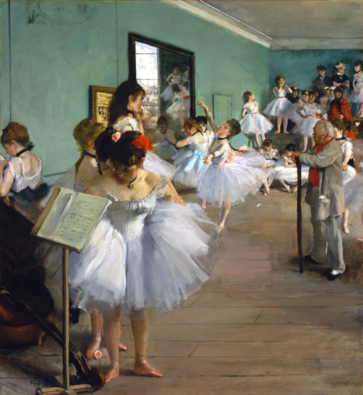 The Ballet Class 1874 by Edgar Degas, oil painting reproduction on canvas The Ballet Class 1874