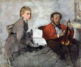 Violinist and Young Woman 1871