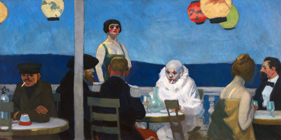 Soir Bleu 1914 by Edward Hopper, oil painting reproduction on canvas Soir Bleu 1914