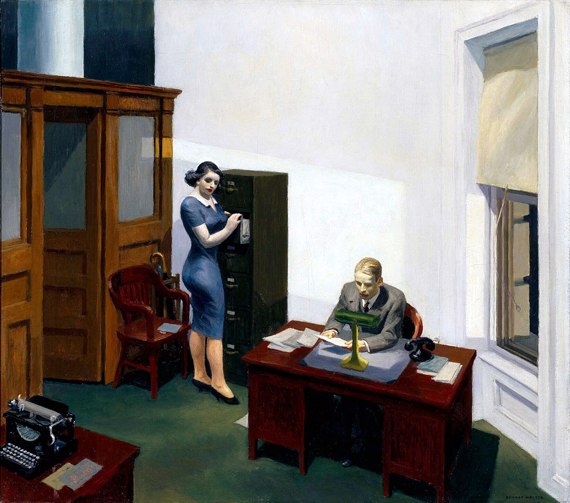 Office at Night by Edward Hopper, oil painting reproduction on canvas Office at Night