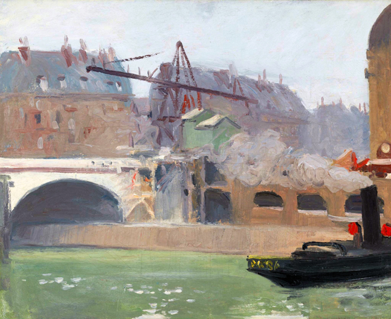 Tugboat at Boulevard Saint Michel 1907