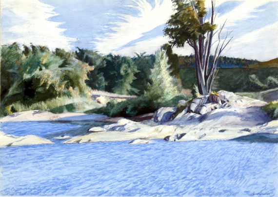 White River at Sharon by Edward Hopper, oil painting reproduction on canvas White River at Sharon