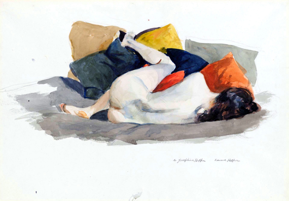 Reclining Nude by Edward Hopper, oil painting reproduction on canvas Reclining Nude