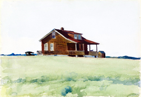 Automobile Near a Cabin 1929 by Edward Hopper, oil painting reproduction on canvas Automobile Near a Cabin 1929
