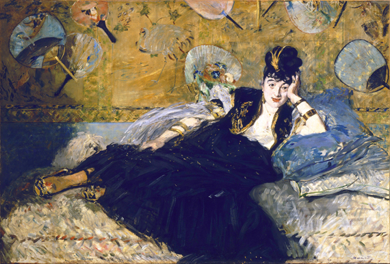Woman with Fans 1873 by Edouard Manet, oil painting reproduction on canvas Woman with Fans 1873