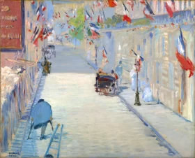 The Rue Mosnier with Flags 1878