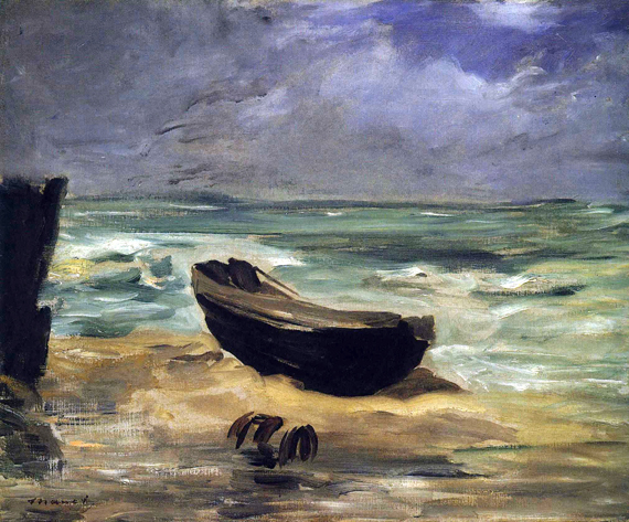 Rising tide 1873 by Edouard Manet, oil painting reproduction on canvas Rising tide 1873